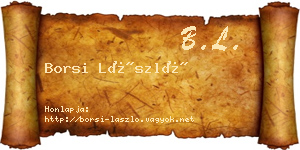 Borsi László névjegykártya