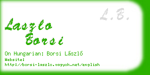 laszlo borsi business card